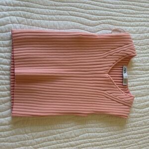 Zara Women's Pink Ribbed Top